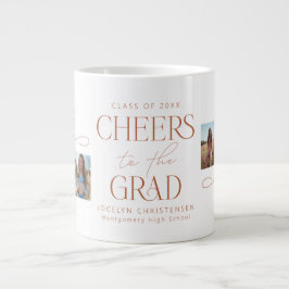 Sen och nu Photo Collage Studenten Gift Jumbo Mugg