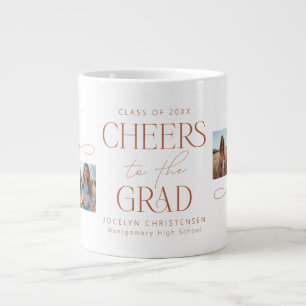 Sen och nu Photo Collage Studenten Gift Jumbo Mugg