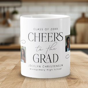 Sen och nu Photo Collage Studenten Gift Jumbo Mugg