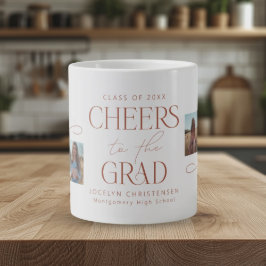 Sen och nu Photo Collage Studenten Gift Jumbo Mugg