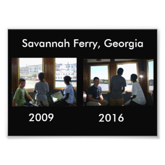 Sen och nu - Savannah Ferry, GA Fototryck