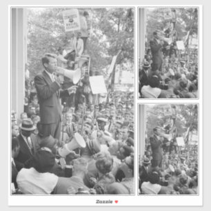 Sen Robert Kennedy Campaigning för USA:s president Klistermärken