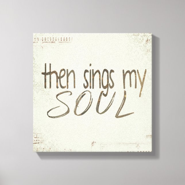 "Sen Sjungas My Soul"-citat på musiken i lakan Canvastryck (Framsida)