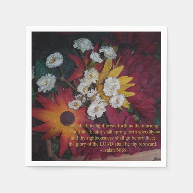 Sen ska ljuset brytas fram pappersservett (Framsidan)