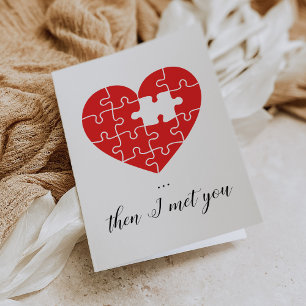 Sen träffade jag er romantiska Valentinkort Helgkort