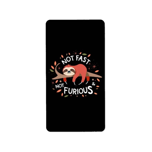 Sena - inte snabb, inte lös adressetikett (Framsidan)