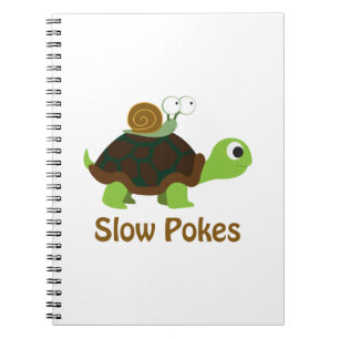 Sena kronor - Cute Turtle och Snigel Anteckningsbok Med Spiral