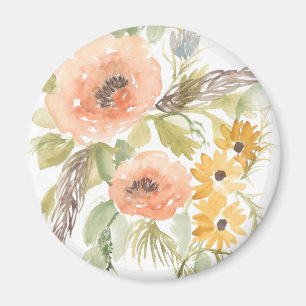 Sena sommarblommor I Magnet