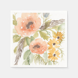 Sena sommarblommor I Pappersservett