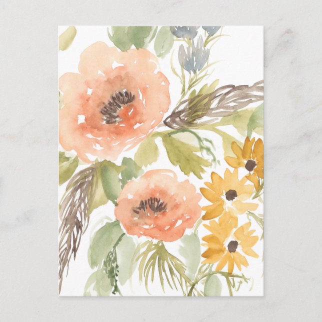 Sena sommarblommor I Vykort (Framsida)