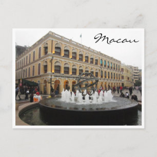 senado fontän macau vykort