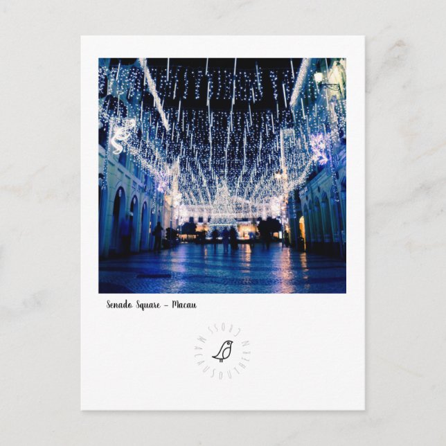 Senado Square vid jultid Vykort (Framsida)