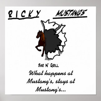 Senangshirtfront, det som händer på Mustangs, så.. Poster