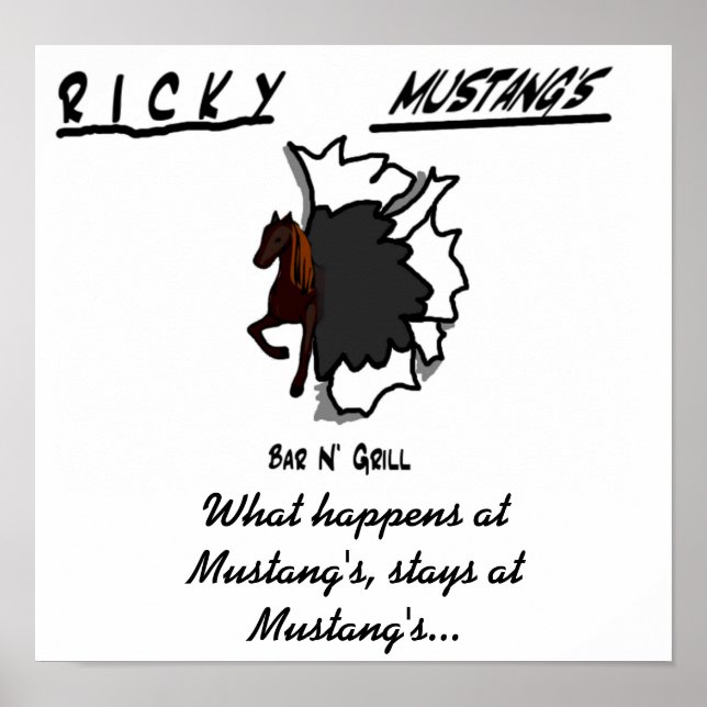 Senangshirtfront, det som händer på Mustangs, så.. Poster (Framsidan)