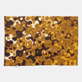 Senap- & Burgundy kökshandduk av C.L. Bryna