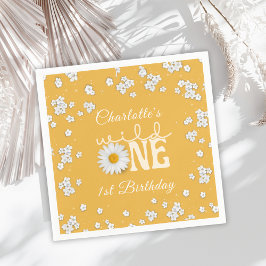 Senap Daisy Wild One 1-årsdag Pappersservett