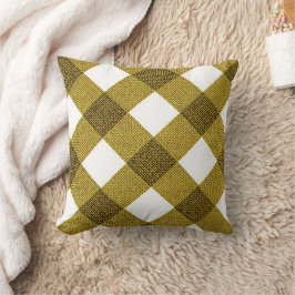 Senap Diagonalt Buffalo Rutig Kastrull Kudd Kudde