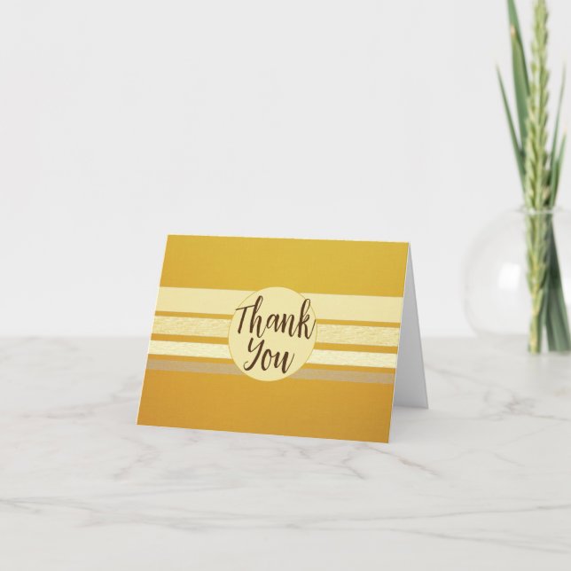 Senap Gult Rand Blank Inside Tack Kort (Framsida)