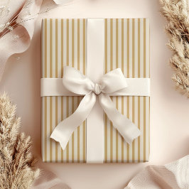 Senap/ljus rosa/beige Stripe-Elegant Presentpapper