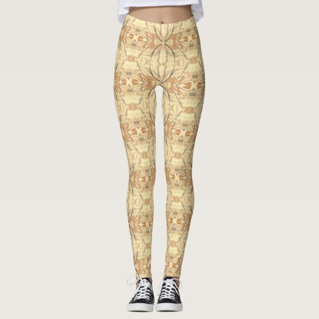 Senap- och honungsskinn leggings (Framsida)