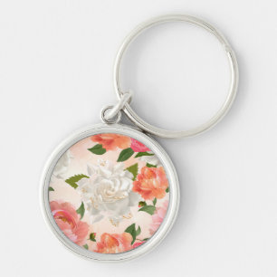 Senap Seed Keychain, Real Dried Flowers, Resin K Rund Silverfärgad Nyckelring