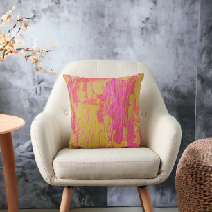 Senap Shock rosa Artistic Contemporary Kudde