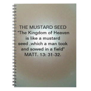 SENAPEN KÄRNAR UR PARABELN MATT.13: 31-32 ANTECKNINGSBOK MED SPIRAL
