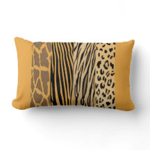 Senapsdjur, tryckt Zebra Stripe Pillow