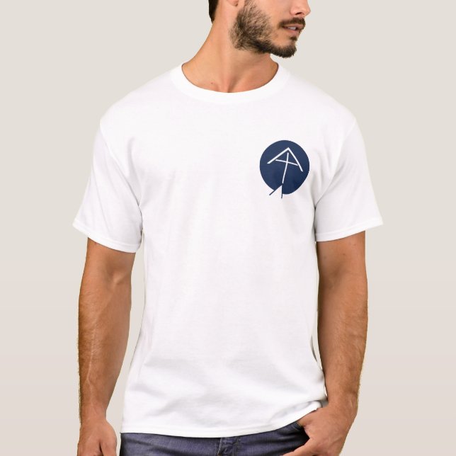 Senapsfrön Vitaktig Logotyp T-Shirt (Framsida)