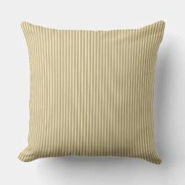 Senapsgul Cushion med Randig Prickmönster Kudde