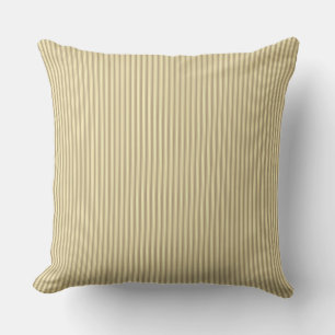 Senapsgul Cushion med Randig Prickmönster Kudde