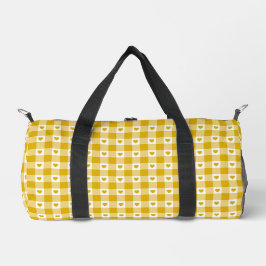 Senapsgul hjärtryttad gingham retrofärg