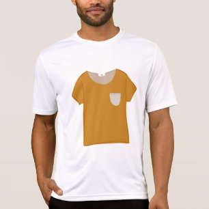 Senapsgul minimalistisk topp t shirt