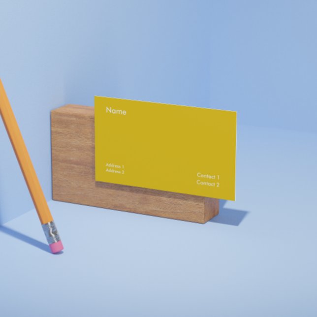 Senapsgul - minimalistisk visitkort (Skapare uppladdad)