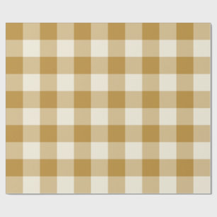 Senapsgul stor Buffalo-rutig gingham Presentpapper