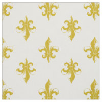 Senapsgula Fleur De Lis Mönstra