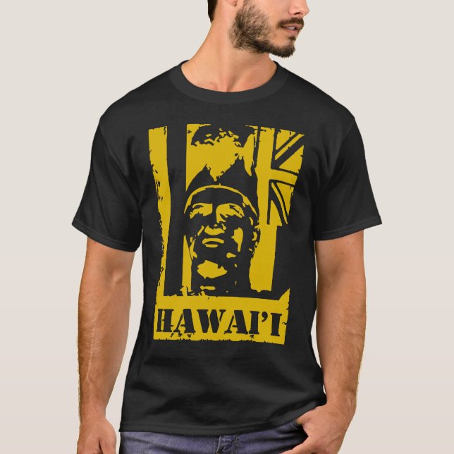 Senapsgult bläck för Hawai'i kung Kamehameha T Shirt (Framsida)