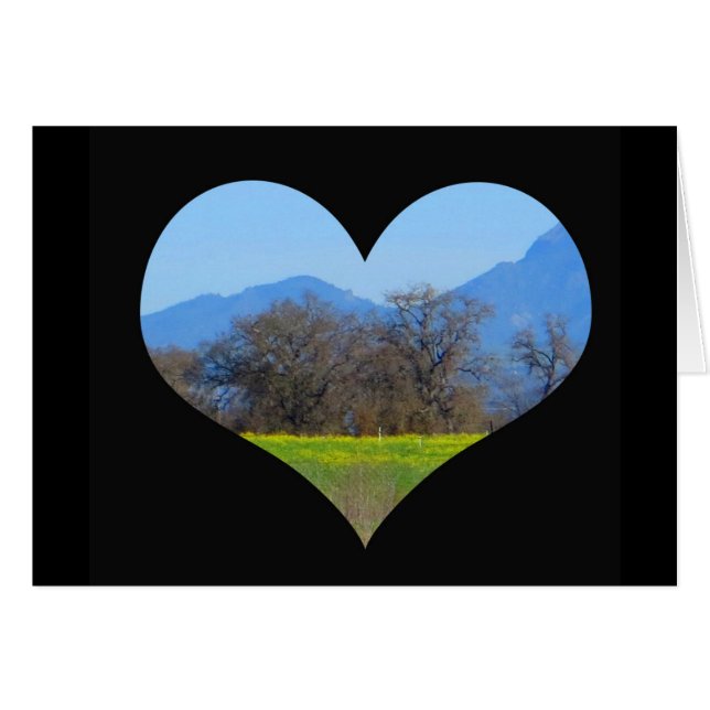 Senapsgultt blomma i Springtime Sonoma County Hälsningskort (Framsidan Horizontal)