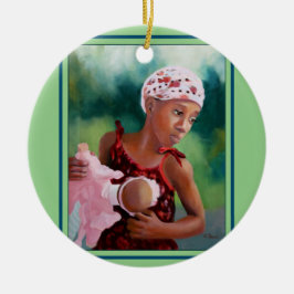 SENAPSGULTT FRÖ VÄXER - PRYDNADDESIGN VID JULGRANSPRYDNAD KERAMIK