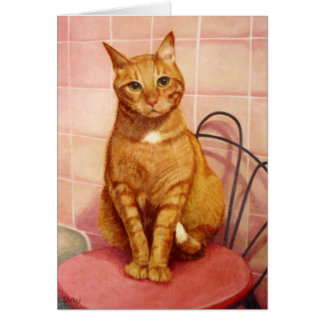 Senapsgultt målning hälsningskort