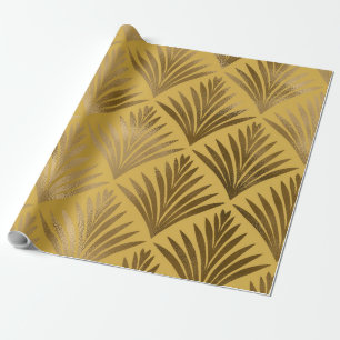 Senapsgultt och guld- art déco 16-01 presentpapper