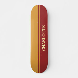 Senard Gult & Maroon Red Mini Skateboard Bräda 18,5 Cm
