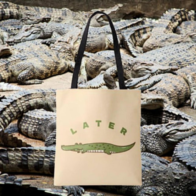 Senare Alligator Handväsk - Excentrisk Avskedsdesi Tygkasse (Skapare uppladdad)