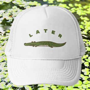 Senare Alligator Rolig Lastbilsförarhatt – Lekfull Keps