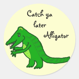 Senare Alligator Runt Klistermärke