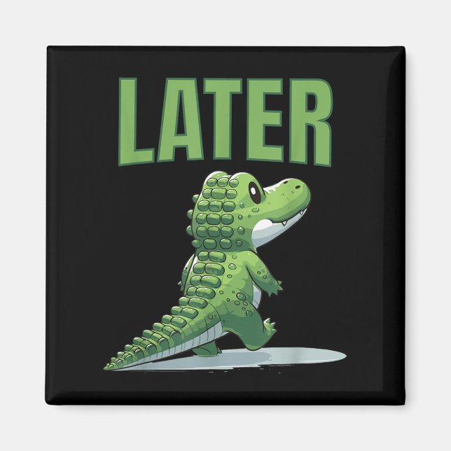 Senare Gator Alligator Graphic Magnet (Framsidan)