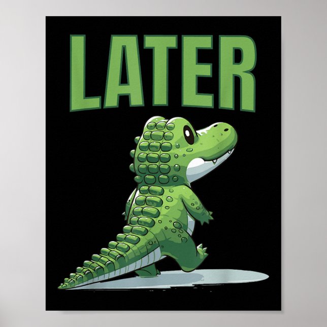 Senare Gator Alligator Graphic Poster (Framsidan)