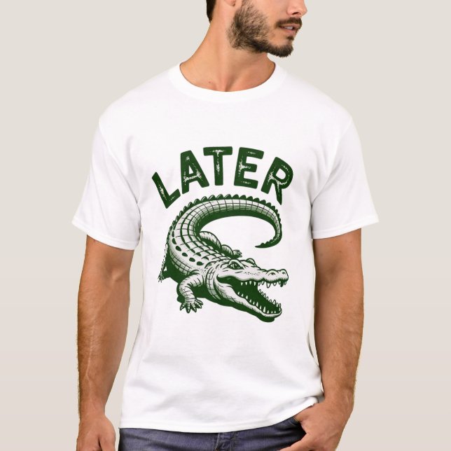 Senare Gator Alligator T Shirt (Framsida)