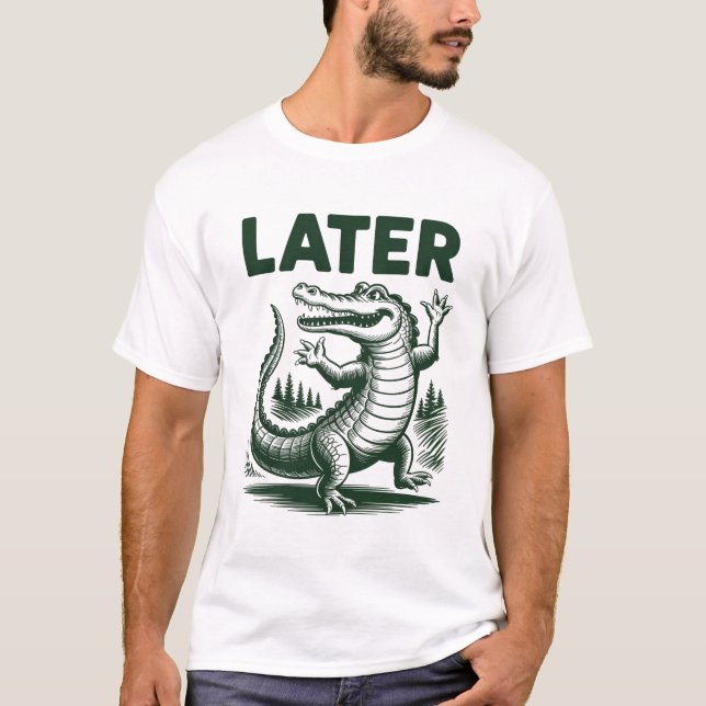 Senare Gator Alligator T Shirt (Framsida)