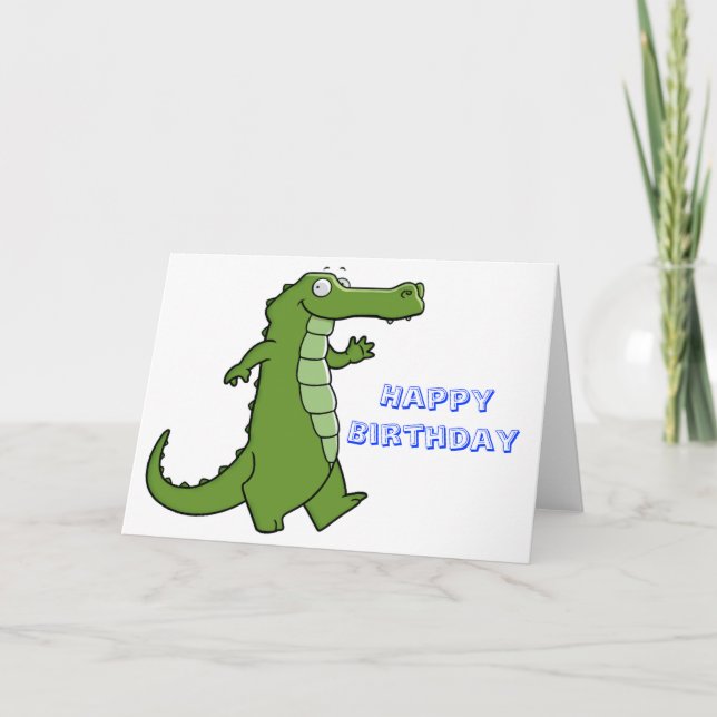 Senare Gator Birthday Kort (Framsida)